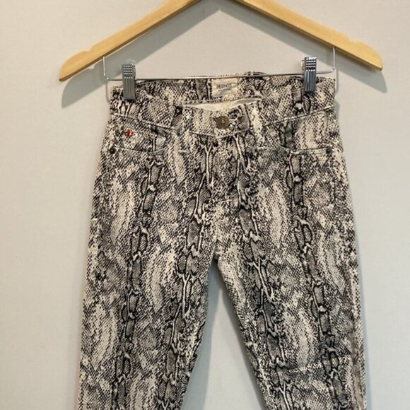 Hudson Jeans Nico Mid Rise Snake-Print Jeans 24 - Picture 3 of 13